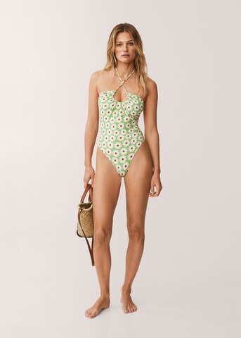 Maillot de bain MANGO en vert