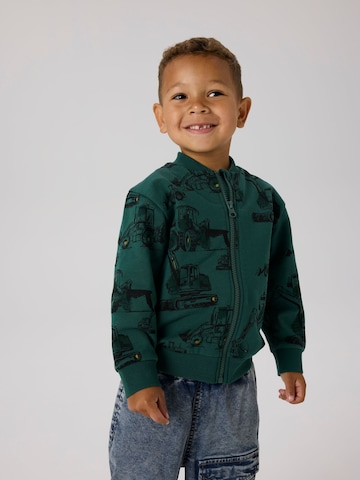 NAME IT Sweat jacket 'NMMStorm' in Green: front