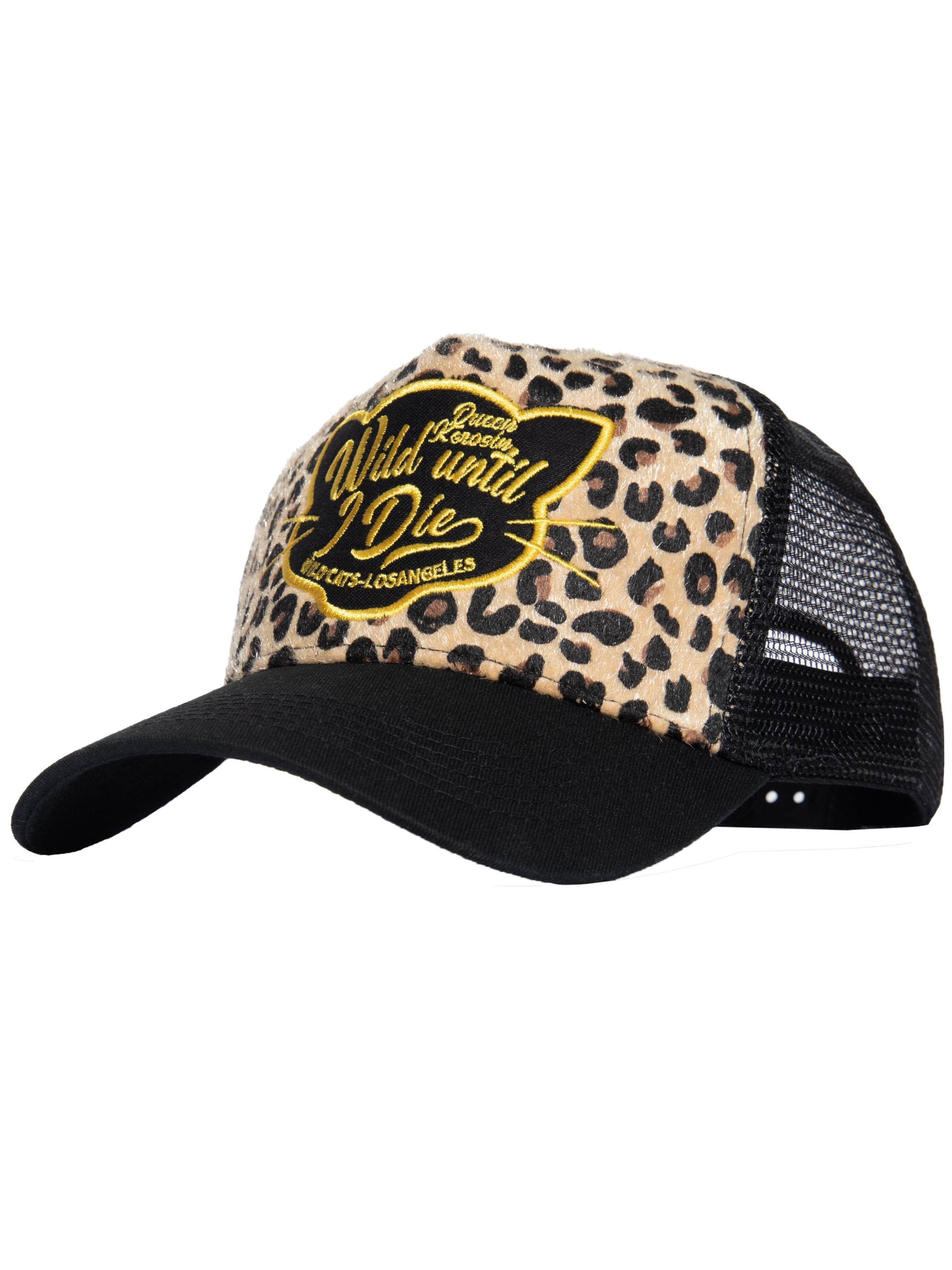 Queen Kerosin Cap 'Wildcats' in Braun: Vorderseite