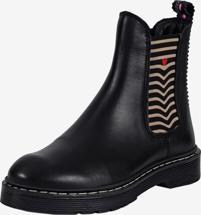 Crickit Chelsea boots in de kleur Beige / Bloedrood / Zwart, Productweergave
