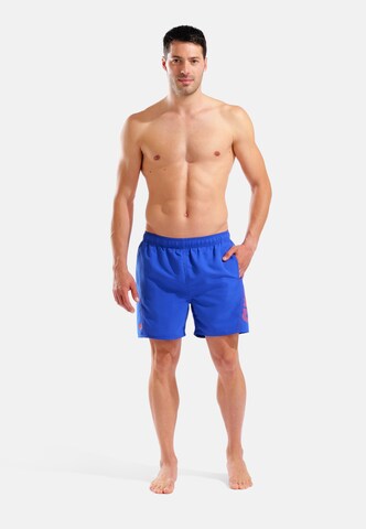 ARENA - Calções de banho 'Fundamentals Logo Boxer' em azul