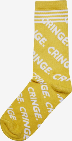 Mister Tee - Calcetines 'Cringe' en amarillo