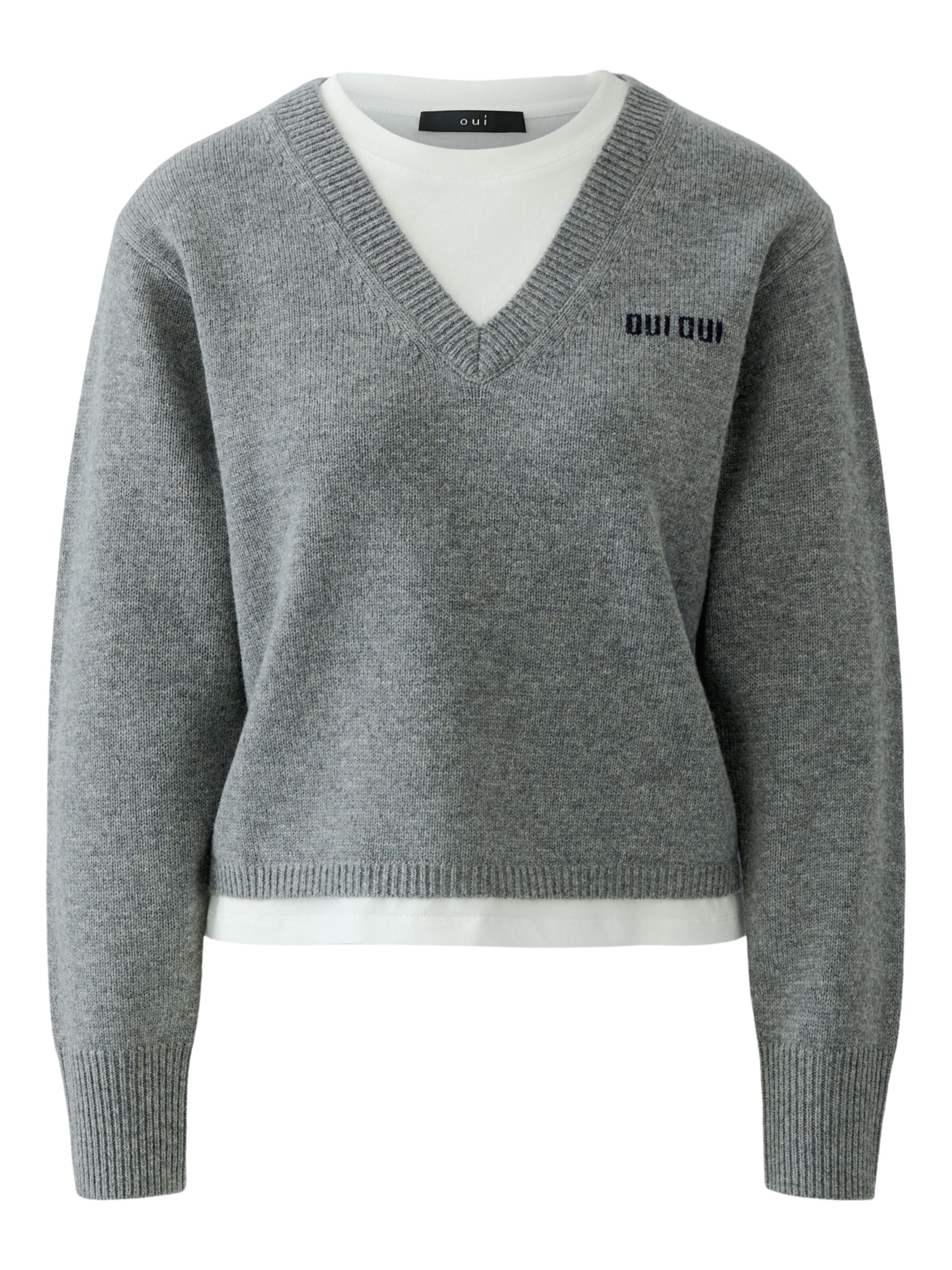 OUI Pullover in Grau: Vorderseite