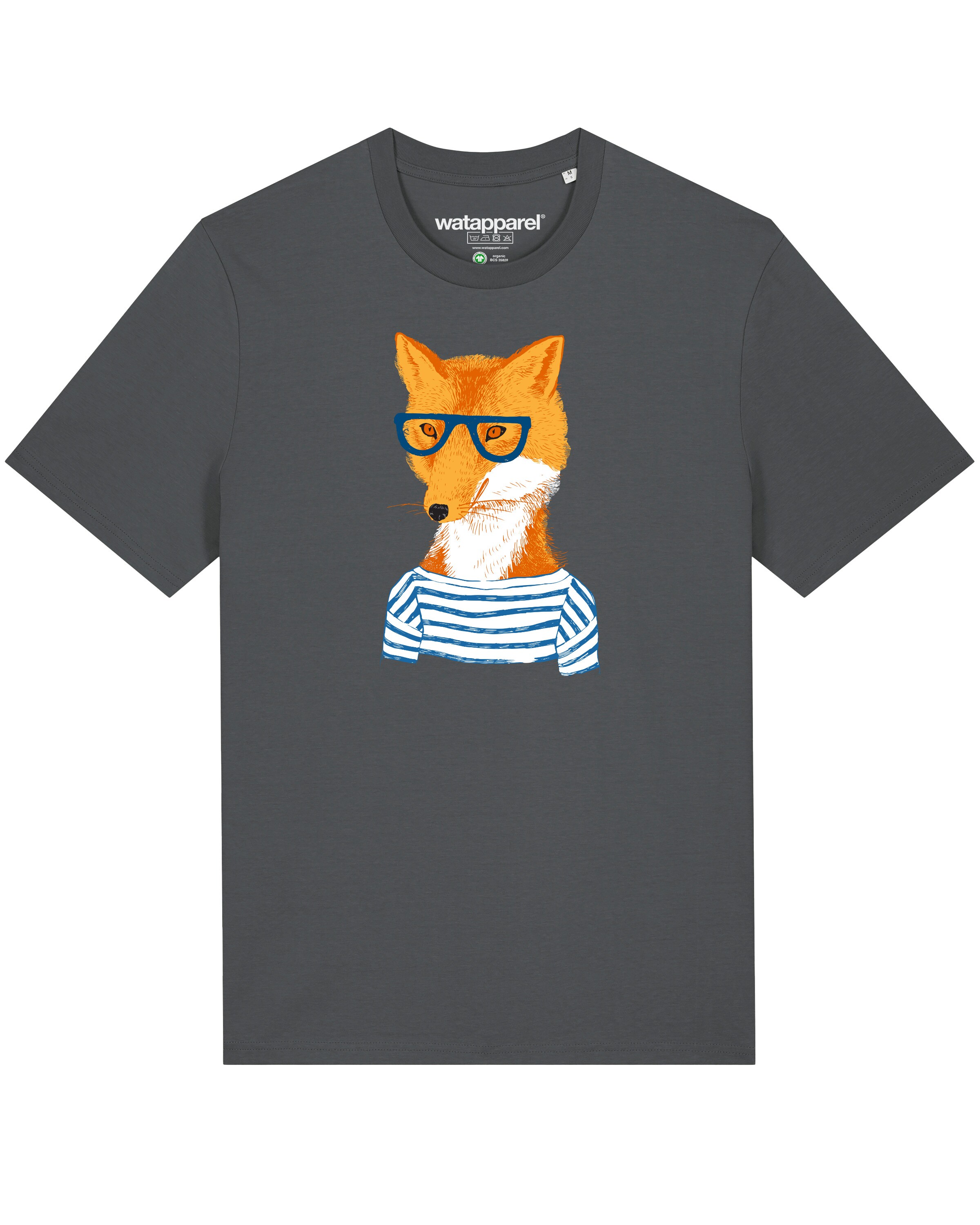 T-Shirt ' Fuchs ' Watapparel en gris : devant