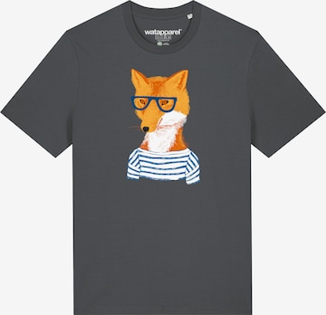 Watapparel T-Shirt ' Fuchs ' in Grau: Vorderseite