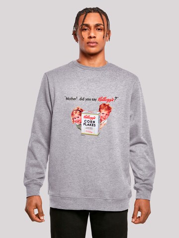 F4NT4STIC Sweatshirt 'Kellogg's Corn Flakes Vintage Kids Advert' in Grey: front