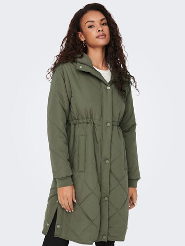 JDY Between-Seasons Coat 'Diana' in Green: front