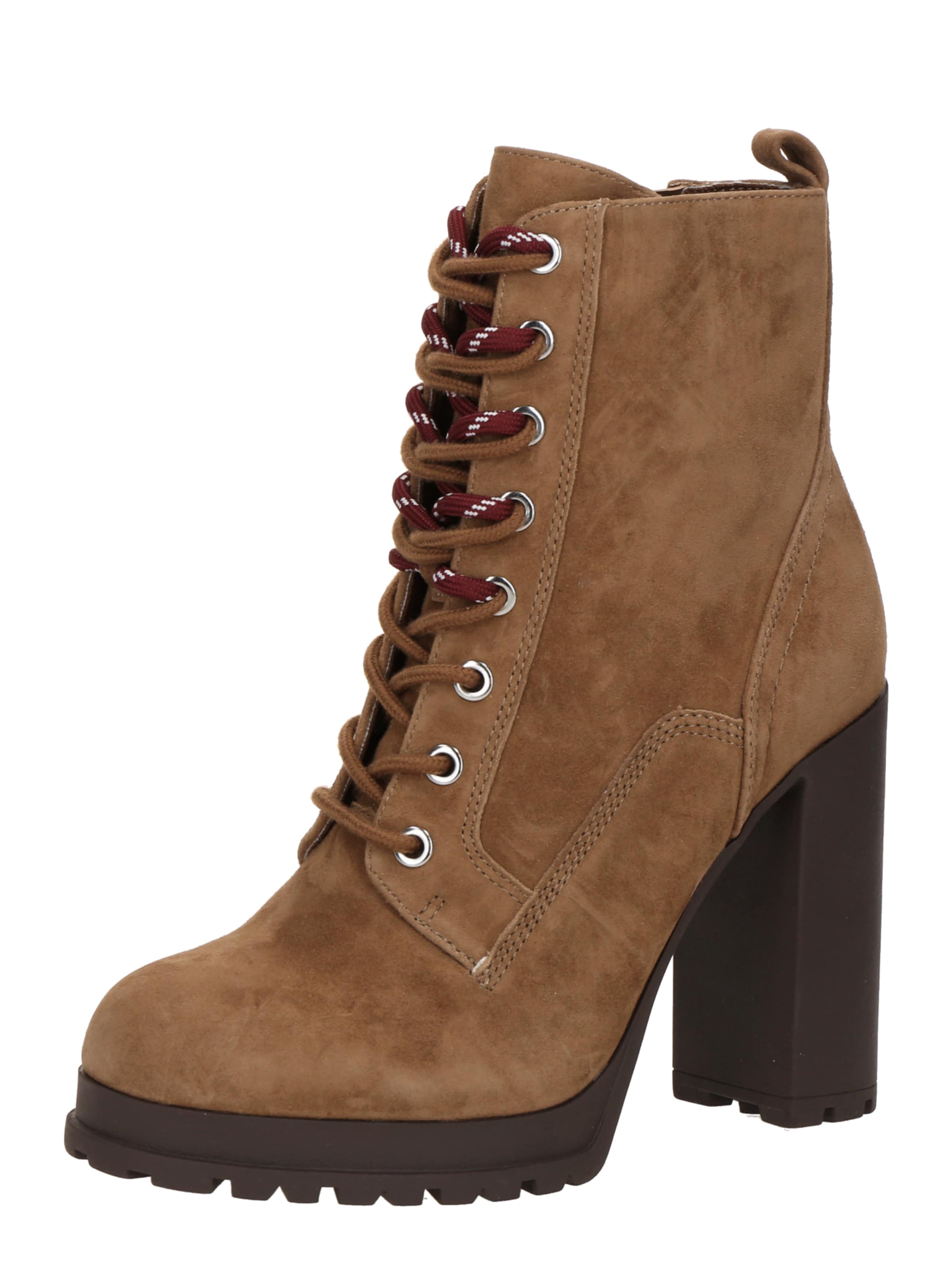 ALDO Ниски ботуши с връзки 'REBELLIOUSLY' в кафяво: отпред