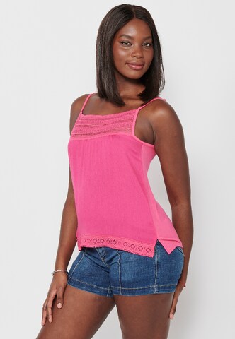 KOROSHI Top in Roze: voorkant