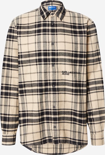 Marškiniai iš KARL LAGERFELD JEANS, spalva – smėlio / šokolado spalva / juoda, Prekių apžvalga