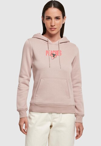 Sweat-shirt 'Peaches' Mister Tee en rose : devant