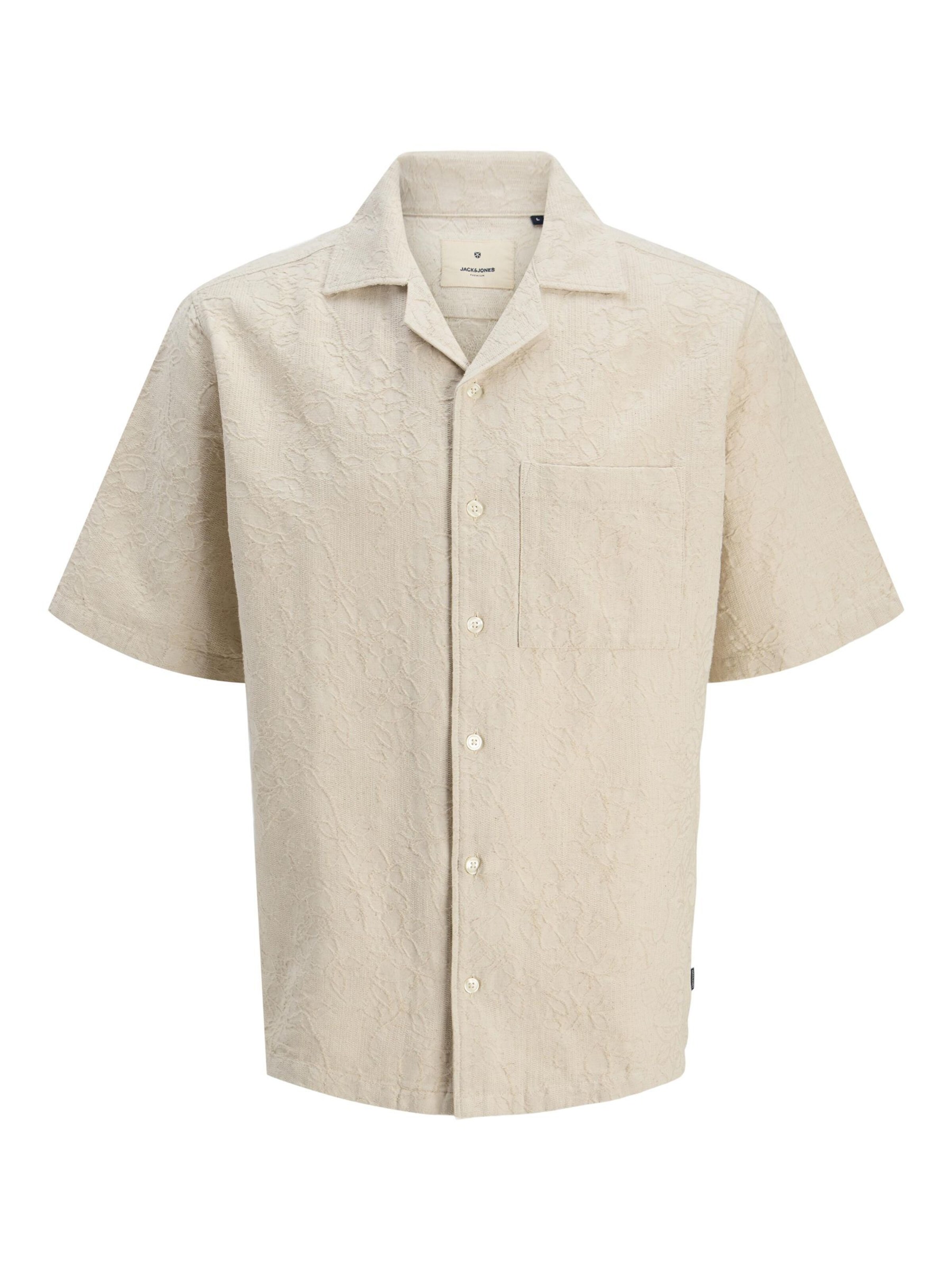 JACK & JONES Comfort fit Overhemd in Beige: voorkant