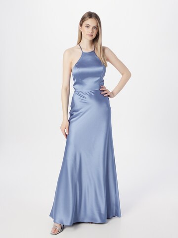 Robe de soirée Laona en bleu : devant