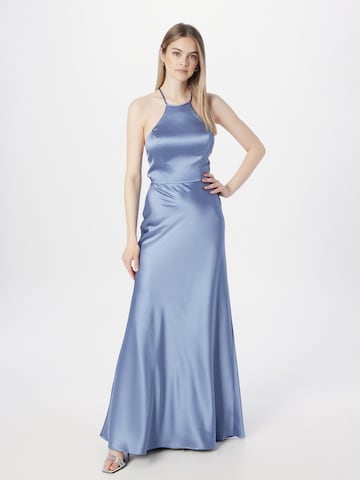 Robe de soirée Laona en bleu : devant