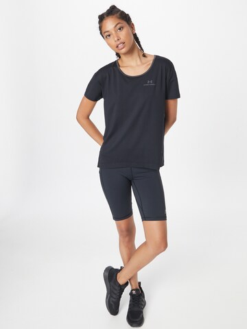 UNDER ARMOUR Funktionsbluse 'Rush' i sort