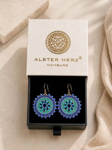 Boucles d'oreilles 'Ibiza Halo' Alster Herz en vert