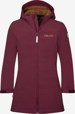 TROLLKIDS Outdoor jacket in Brown: front