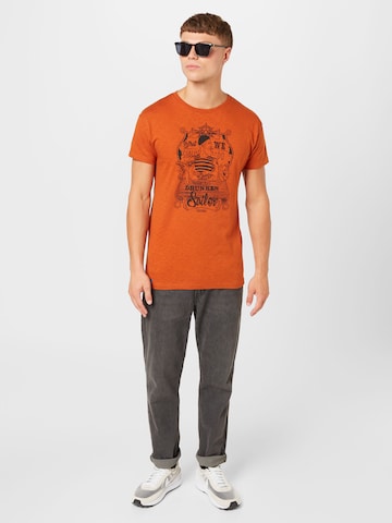 Derbe T-Shirt 'Seemann' in Braun