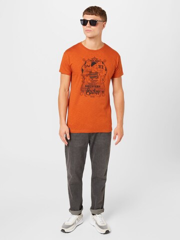 T-Shirt 'Seemann' Derbe en marron