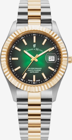 Montre à affichage analogique Jacques du Manoir en or : devant