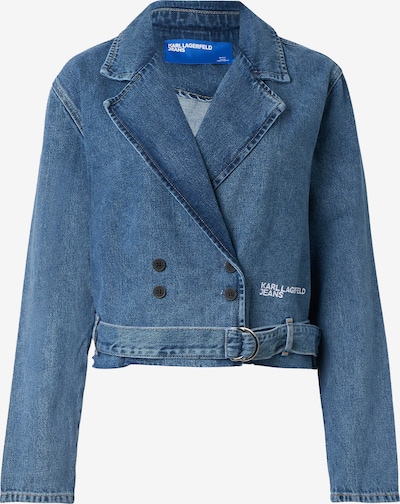 KARL LAGERFELD JEANS Přechodná bunda - modrá džínovina / bílá, Produkt