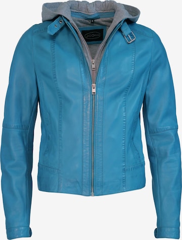 JCC Lederjacke in Blau: Vorderseite