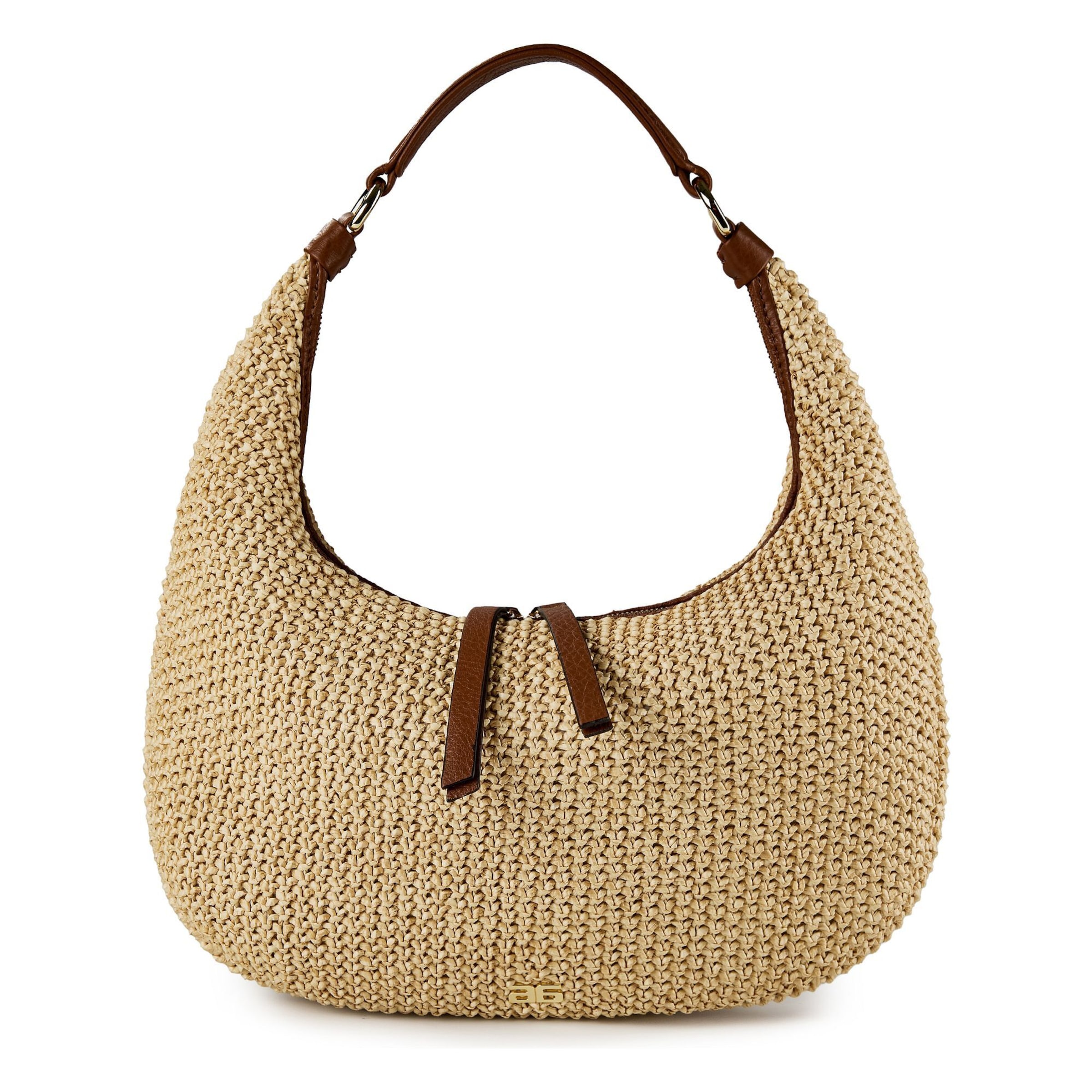 Borsa a spalla 'Nana' di ABRO in beige: frontale