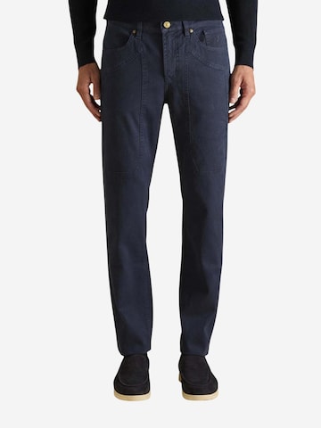 Jeckerson Slimfit Jeans 'JOHN 5 TASCHE TOPPA JUPPA077JOHN001 CTCPTPIQU001 U036' i blå: forside