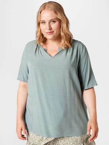 ONLY Carmakoma Blouse 'Ellie' in Green: front