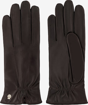 Roeckl Full Finger Gloves 'Antwerpen' in Brown: front