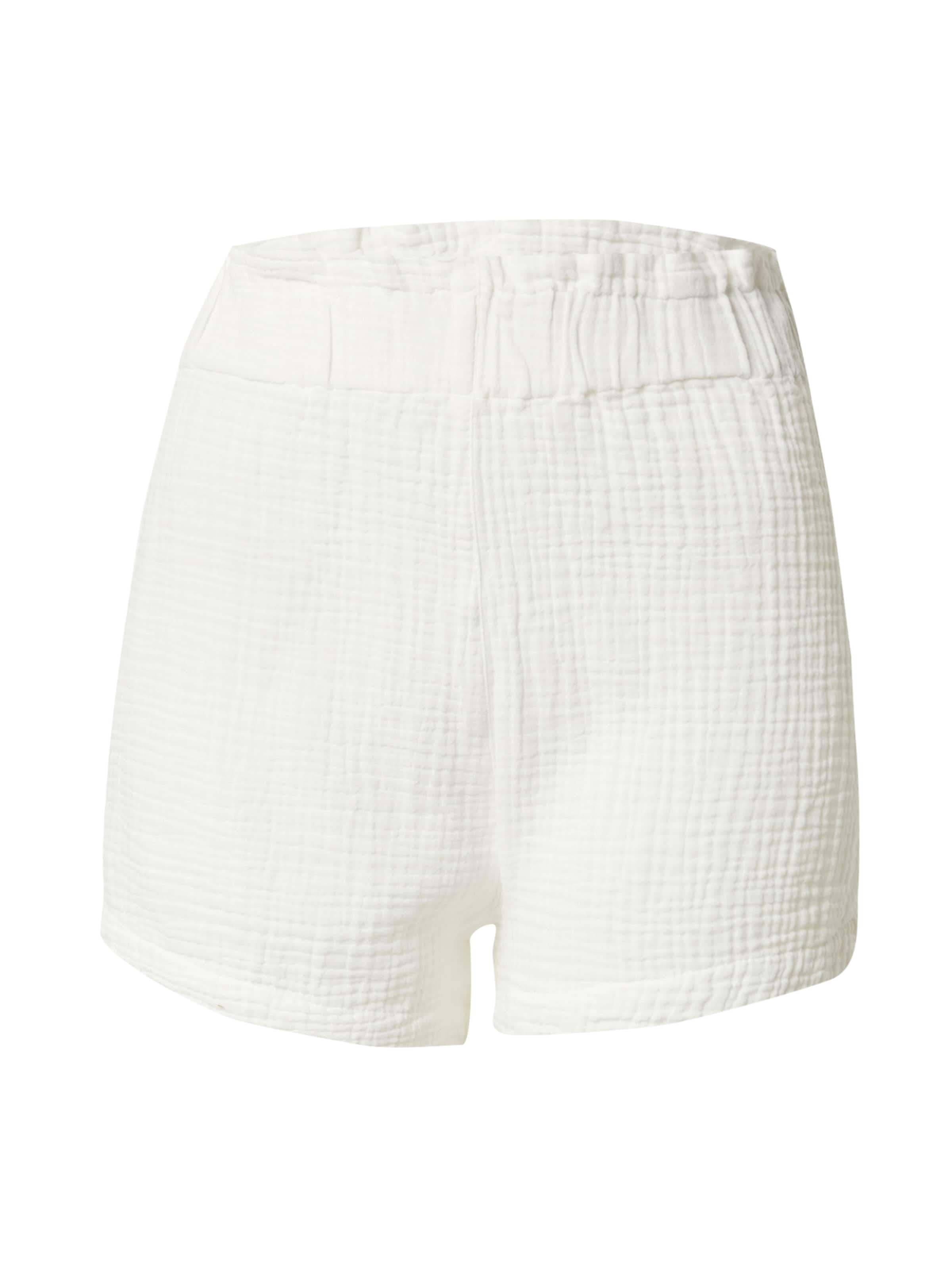 Monki regular Παντελόνι σε λευκό: μπροστά