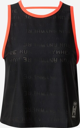 UNDER ARMOUR Športni top | oranžno rdeča / črna / bela barva, Prikaz izdelka