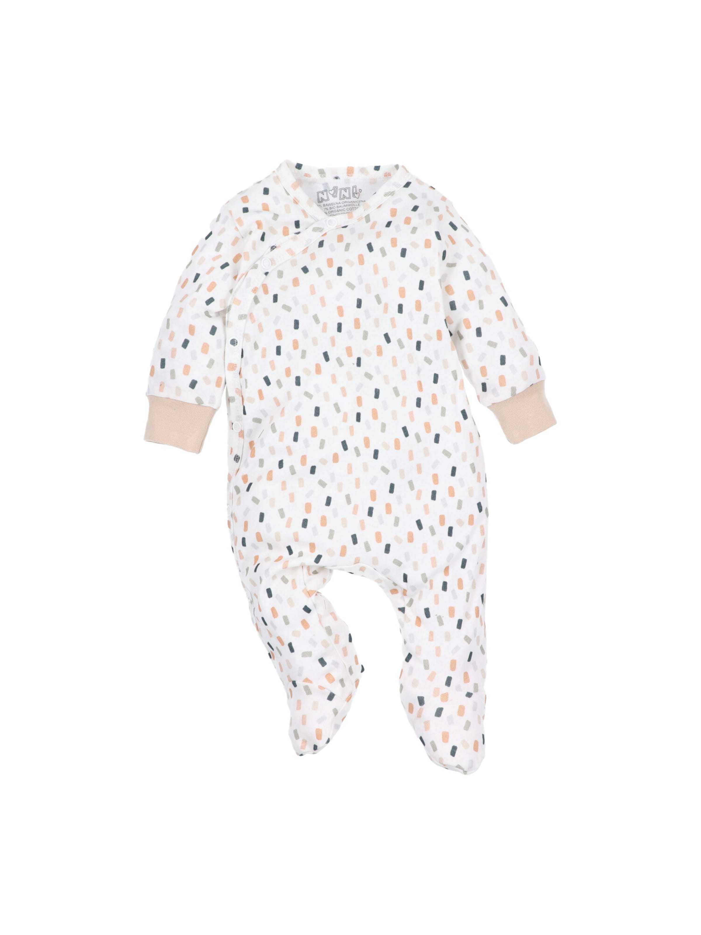 Barboteuse / body 'Vierecke' NINI en blanc : devant