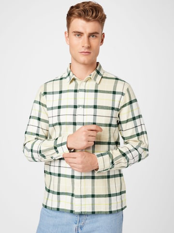 WEEKDAY Regular fit Button Up Shirt 'Wise' in Yellow: front