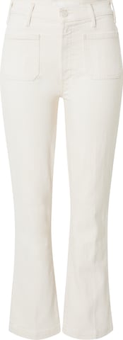 MOTHER Flared Jeans 'THE HUSTLER' in White: front