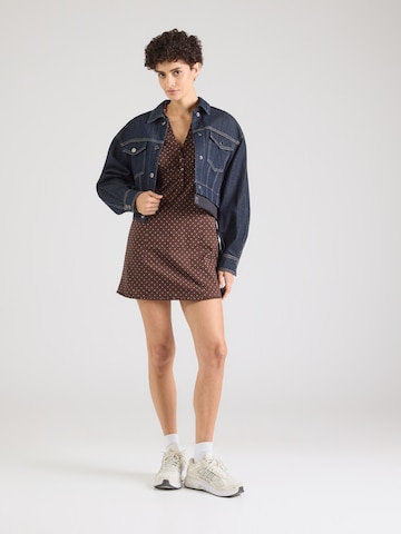 HOLLISTER Košilové šaty – hnědá