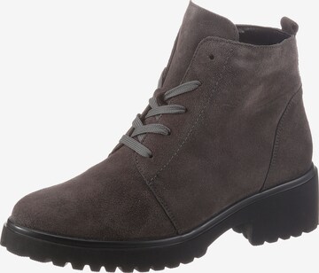 WALDLÄUFER Lace-Up Ankle Boots in Grey: front