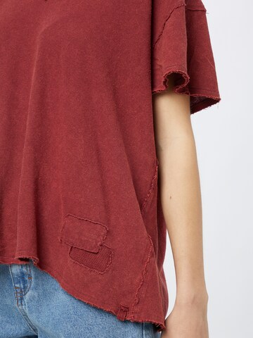 Free People Oversized shirt 'JONI' in Rood