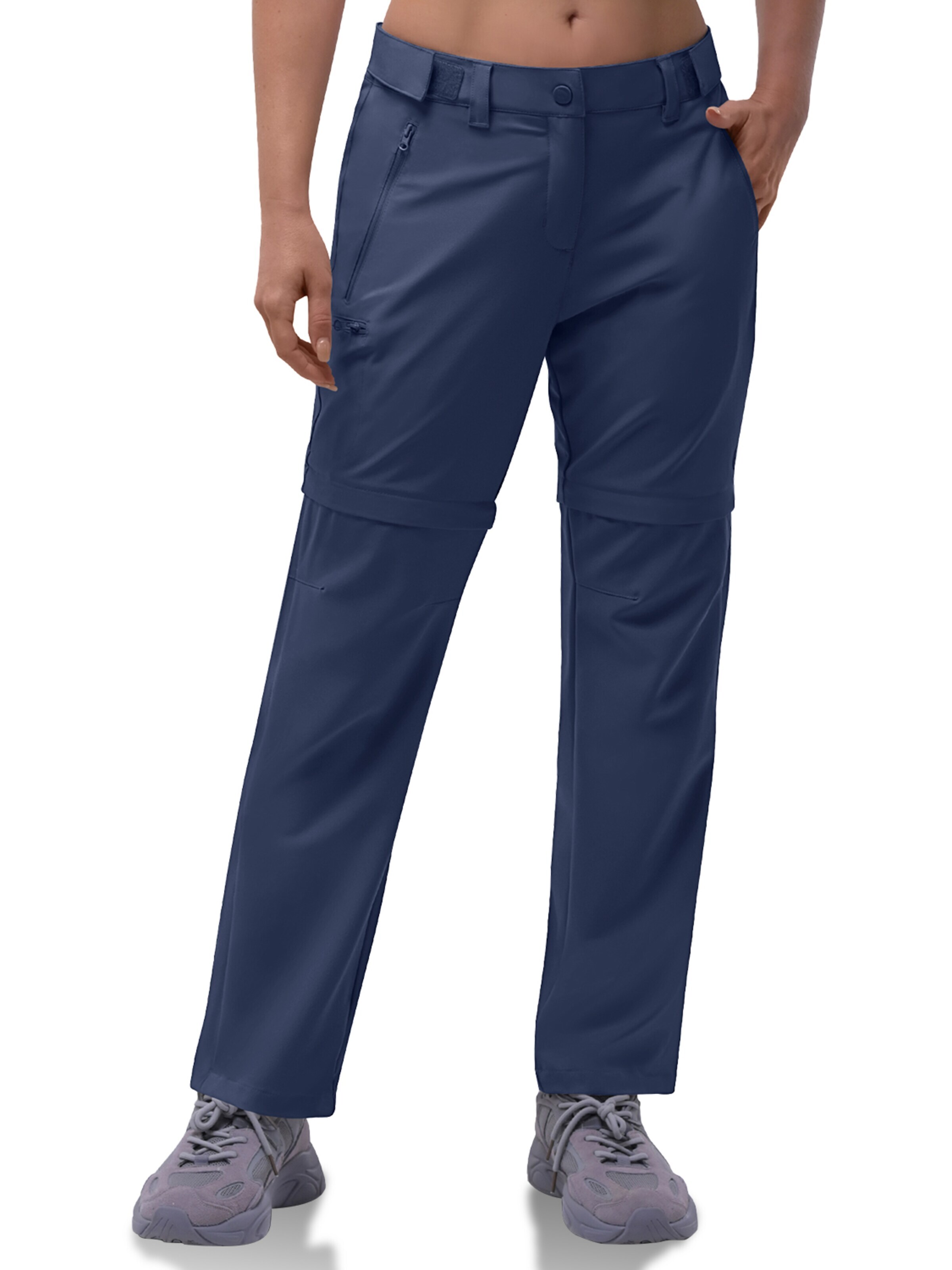 33,000ft Regular Outdoor Pants '33,000ft Women's Convertible Hiking Trousers' in Blue: front