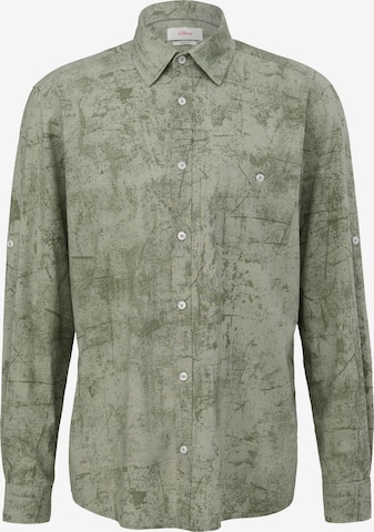 s.Oliver Regular fit Overhemd in Groen: voorkant