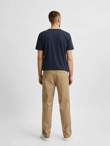 SELECTED HOMME Loosefit Lærredsbukser 'Salford' i beige