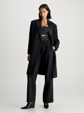 Calvin Klein Between-Seasons Coat in Black: front