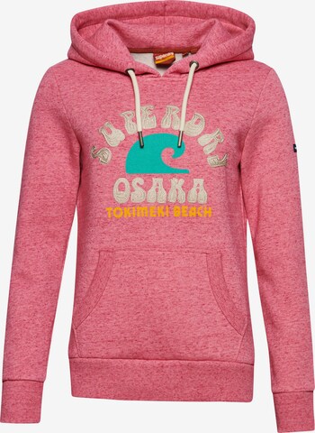 Superdry Sportief sweatshirt in Roze: voorkant