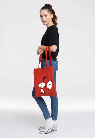 LOGOSHIRT Henkeltasche 'Peanuts - Snoopy in Love' in Rot: Vorderseite