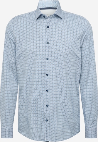 OLYMP - Regular Fit Camisa '24/7 - Level 5' em azul: frente