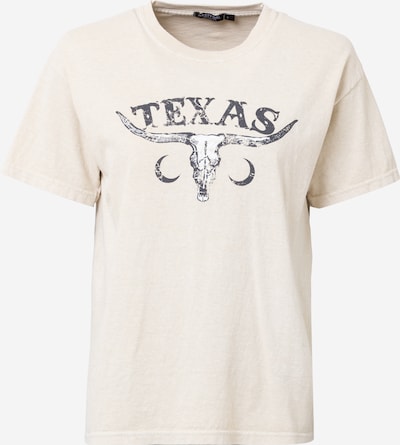 Nasty Gal "Oversize" stila krekls 'Texas', krāsa - bēšs / melns / balts, Preces skats