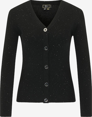 faina Knit Cardigan in Black: front