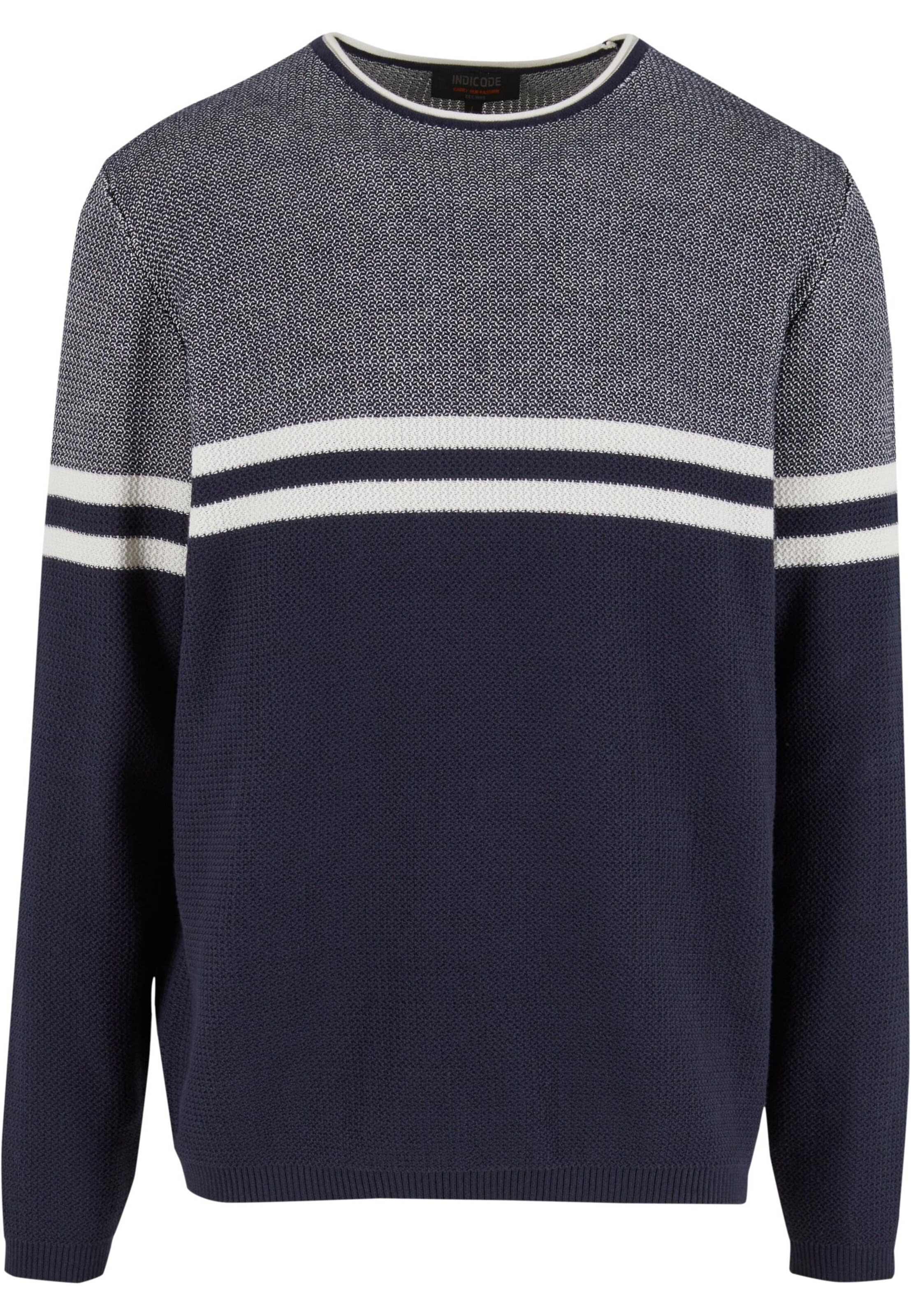 INDICODE JEANS Svetr 'Jaluf' – modrá: přední strana