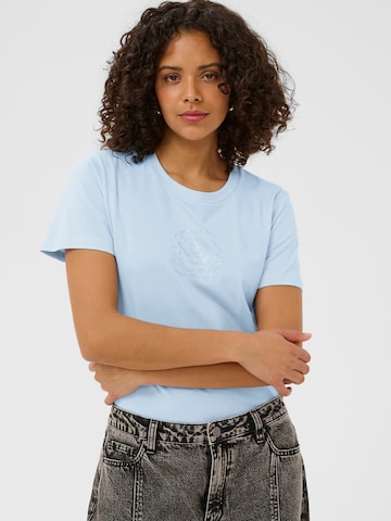 Tricou 'KAJean' de la Kaffe pe albastru: față