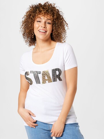 Key Largo T-Shirt 'Shine' in Weiß: Vorderseite